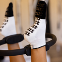  Black and Cream Ruffle Grip with Silicone Squish 