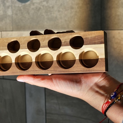 Striped Black Walnut and Maple Essential Oil Holder