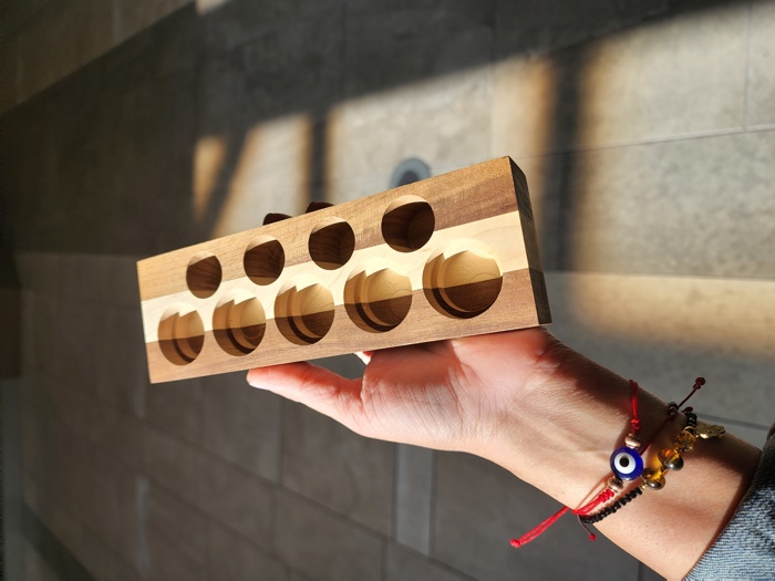 Striped Black Walnut and Maple Essential Oil Holder