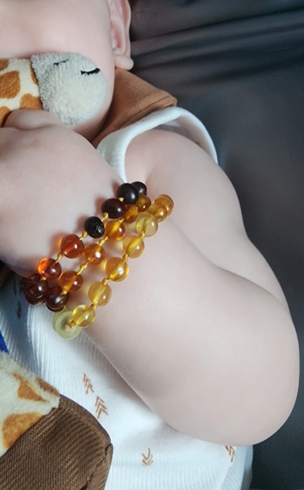 Authentic Baltic Amber Teething Necklace Raw Polish Infant Screw Pop Safety