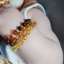  Authentic Baltic Amber Teething Necklace Raw Polish Infant Screw Pop Safety