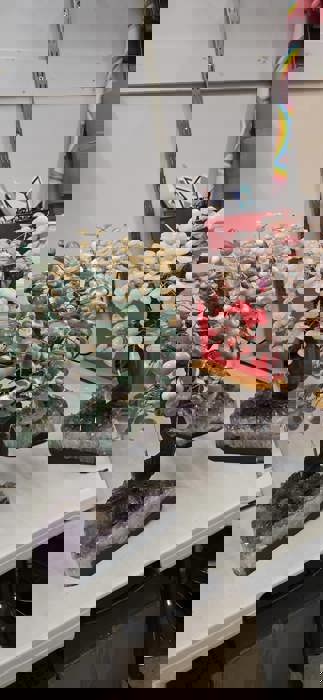 Jade Crystal Tree  18" Tall