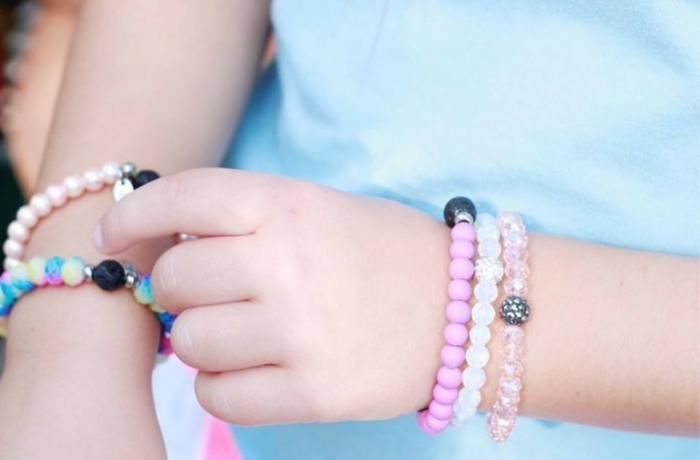 Natural and Lava Stones Bracelet Sets for kids