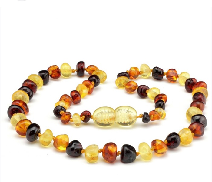 Authentic Baltic Amber Teething Necklace Raw Polish Infant Screw Pop Safety