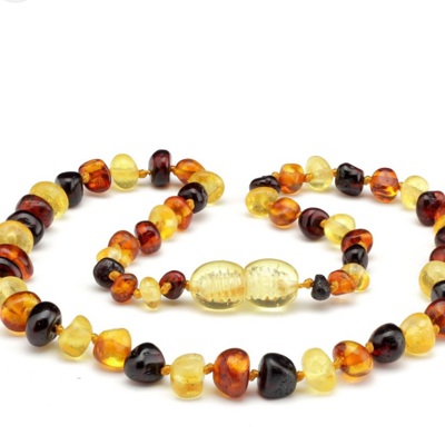Authentic Baltic Amber Teething Necklace Raw Polish Infant Screw Pop Safety