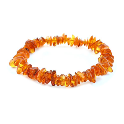 Cognac Amber Stretch Bracelet for Women & Men