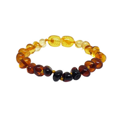 Honey Baltic Amber Bracelet for Baby, Infant, Toddler.